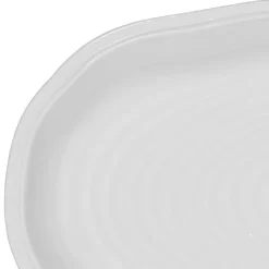 Les Plats De Service<Côté Table Plat ovale en faïence blanc 43 x 24 cm Darcy,