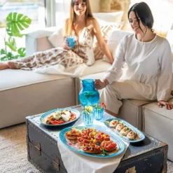 Les Plats De Service<GUZZINI Plat ovale Flower & Lemon,