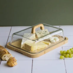 Les Plateaux À Fromage<PEBBLY Plateau à fromage avec cloche en verre,