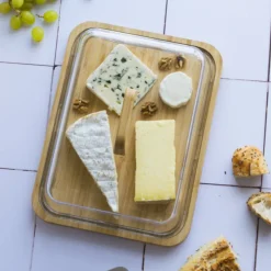 Les Plateaux À Fromage<PEBBLY Plateau à fromage avec cloche en verre,