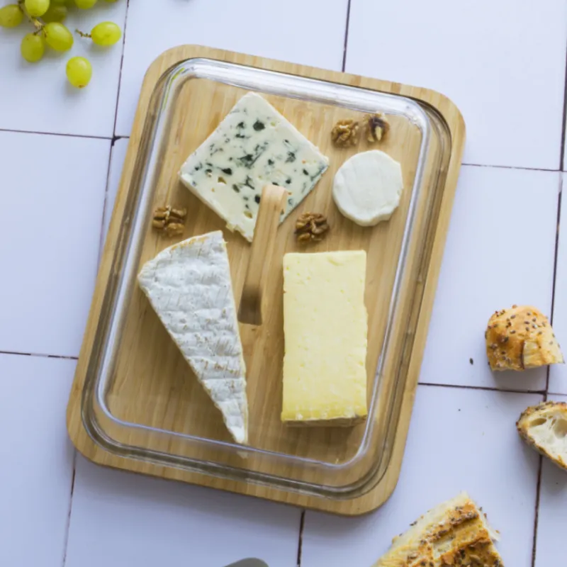 Les Plateaux À Fromage<PEBBLY Plateau à fromage avec cloche en verre,