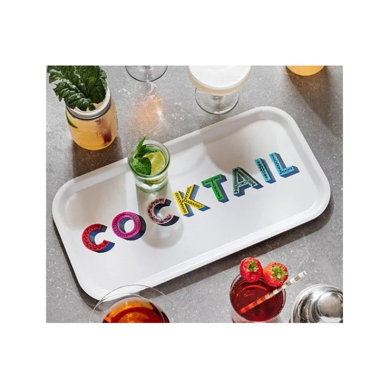 Les Plateaux<Jamida Plateau apéritif rectangulaire "Cocktail" multicolore,