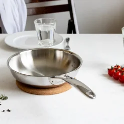 Poêles Inox<CRISTEL Poêle sautoir inox Castel'Pro,