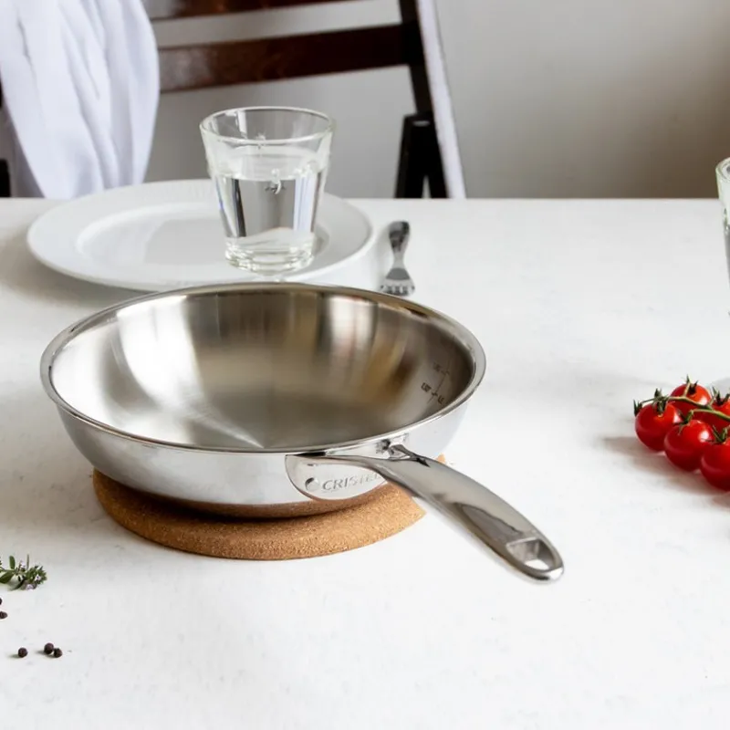 Poêles Inox<CRISTEL Poêle sautoir inox Castel'Pro,