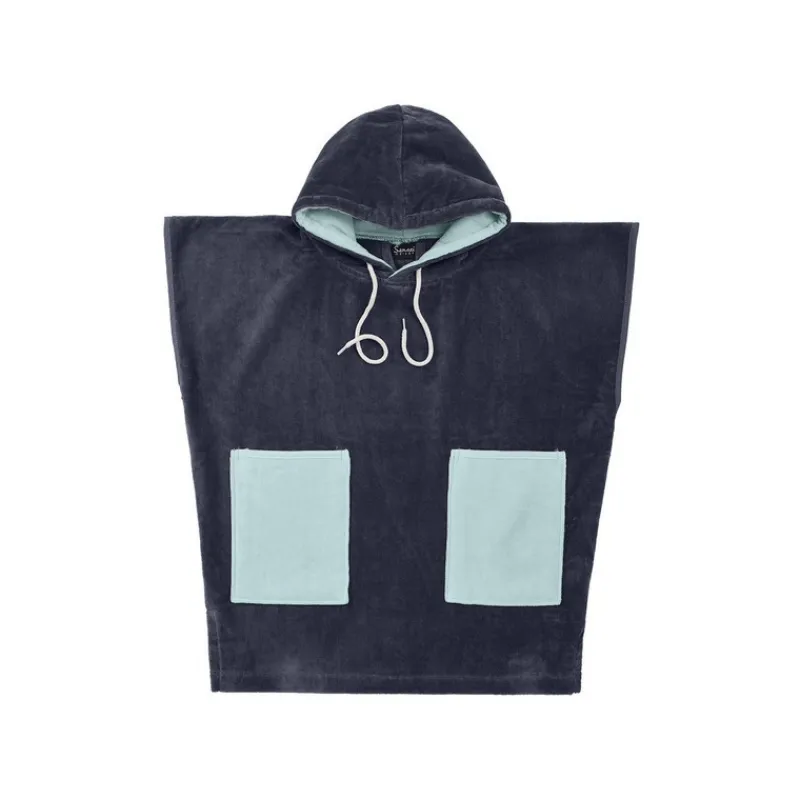 Le Textile Pour Enfant<SENSEI Poncho de bain enfant velours Beach Bleu Nuit,