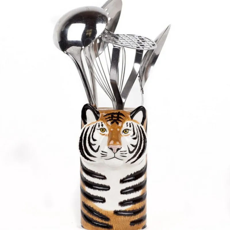 Vases|Objets Insolites<Quail Ceramics UK Pot à ustensiles Tigre,