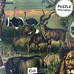 Les Jeux D'Intérieur<Kiub Puzzle de 1000 pièces Animaux de la Savane,