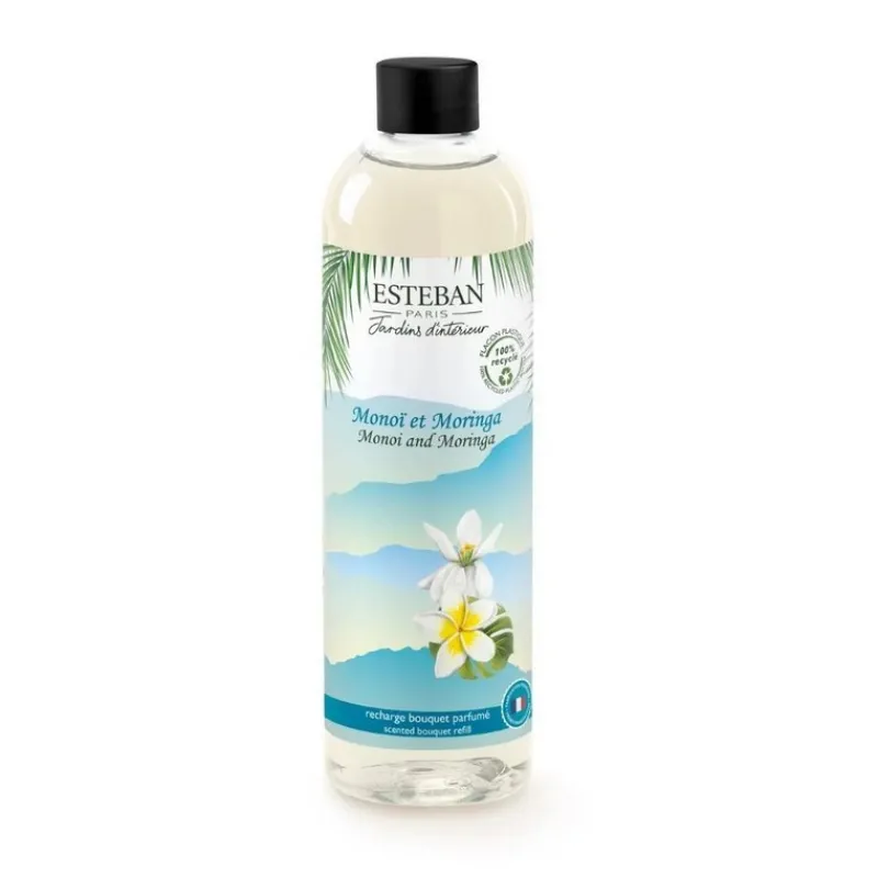 Parfums D'Intérieur<ESTEBAN Recharge de bouquet parfumé 250 ml Monoï Moringa,