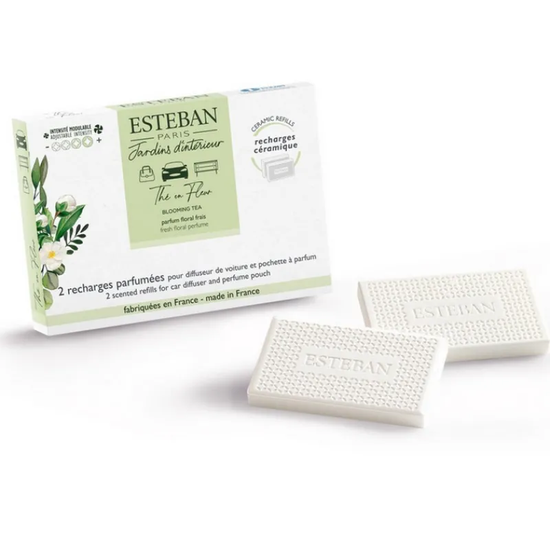 Diffuseurs De Parfum D'Intérieur<ESTEBAN Recharge parfumée pour diffuseur de voiture Thé en Fleur,