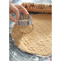 Ustensiles En Bois|Rouleaux À Patisserie<ScrapCooking Rouleau empreinte bois Xmas,