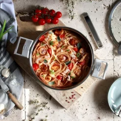 Sauteuses Inox<CRISTEL Sauteuse 24cm inox strate amovible,