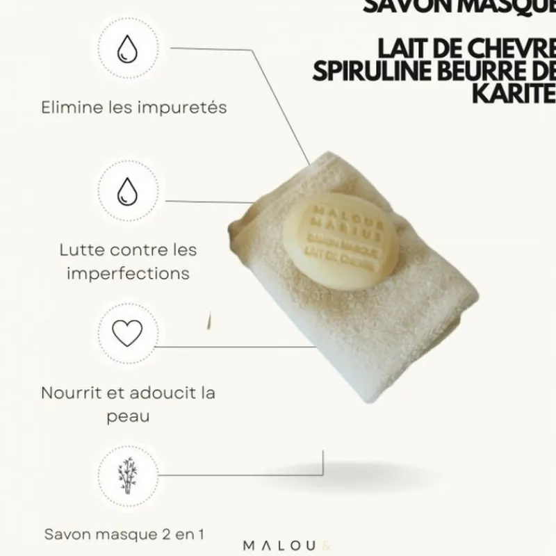 Les Soins<Malou & Marius Savon Masque au Lait de Chèvre,