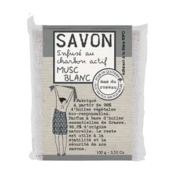 Les Soins|Coin Lavabo<mas du roseau Savon végétal parfumé Musc blanc,