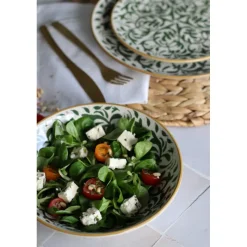 Les Assiettes Dessert|Les Assiettes Plates<LEBRUN Service de table Héraclée Vert, Novastyl