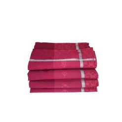 Serviettes<Sud Etoffe Serviette de table Réveillon Rouge,