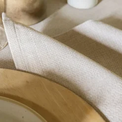 Serviettes<LE JACQUARD Français Serviette de table Slow Life Re-use Bois,