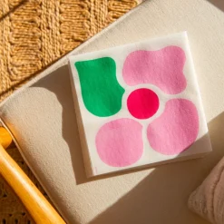 Serviettes En Papier<Françoise PAVIOT Serviettes en papier Fleur Pop Rose,