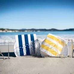 Serviettes En Papier<Françoise PAVIOT Serviettes en papier Rayure Jaune,