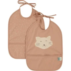 Le Textile Pour Enfant<Trixie Set 2 bavoirs imperméables Mrs Cat,
