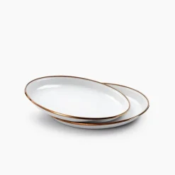 Les Assiettes Dessert|Les Assiettes Plates<Barebones Set de 2 Assiettes en Email,
