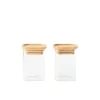 Boîtes Hermétiques<PEBBLY Set de 2 boites en verre 240 ml et couvercle en bambou,