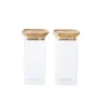Boîtes Hermétiques<PEBBLY Set de 2 boites en verre 320 ml et couvercle en bambou,