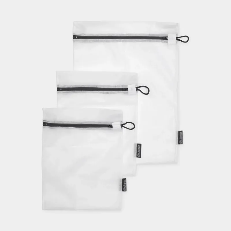 Textiles<BRABANTIA Set de 3 filets de lavage Blanc/Noir,