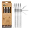 Ustensiles En Inox<Turtleneck Straw Set de 4 pailles flexibles argent, Turtleneck® Straw