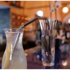 Ustensiles En Inox<Turtleneck Straw Set de 4 pailles flexibles argent, Turtleneck® Straw