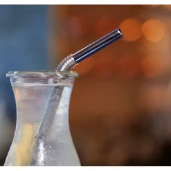 Ustensiles En Inox<Turtleneck Straw Set de 4 pailles flexibles argent, Turtleneck® Straw