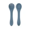 Les Couverts Pour Enfant<The Cotton Cloud Set de cuillère et fourchette colorées en silicone,