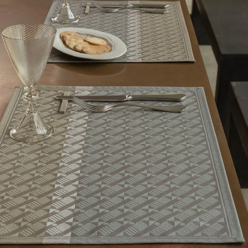 Sets De Table<LE JACQUARD Français Set de table enduit Veine Graphique Feutre,