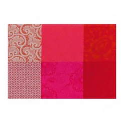 Sets De Table<LE JACQUARD Français Set de table Fleurs de Kyoto Cerise,