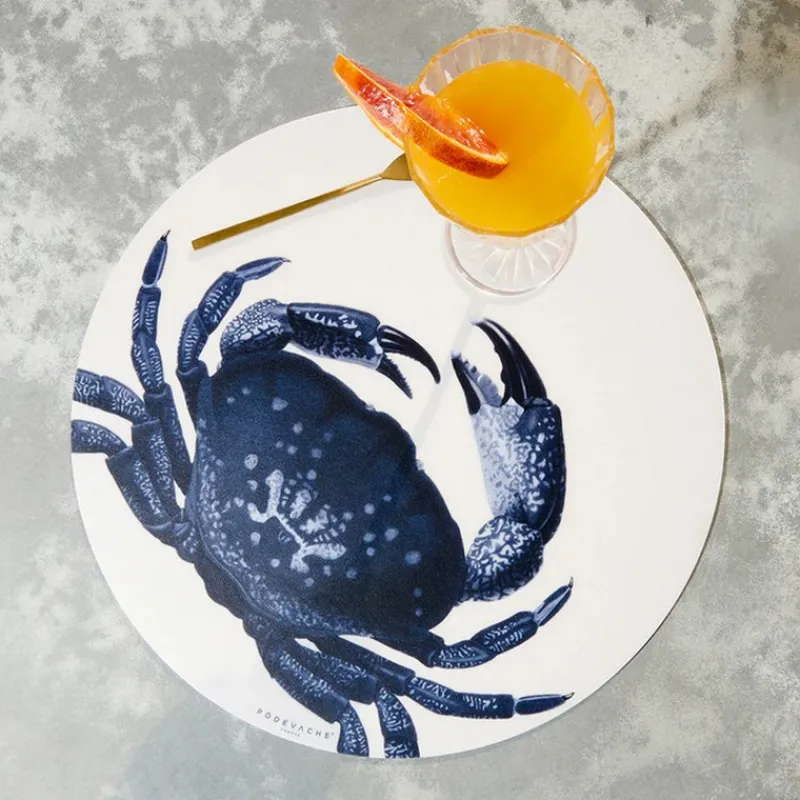 Sets De Table<PÔDEVACHE Set de table rond Granchio Blue, Pôdevache