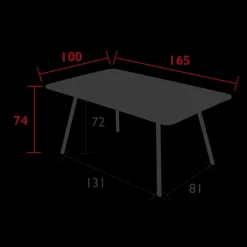 Tables De Jardin<FERMOB Table Luxembourg 165x100cm,