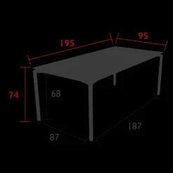 Tables De Jardin<FERMOB Table 195x95 cm Calvi,