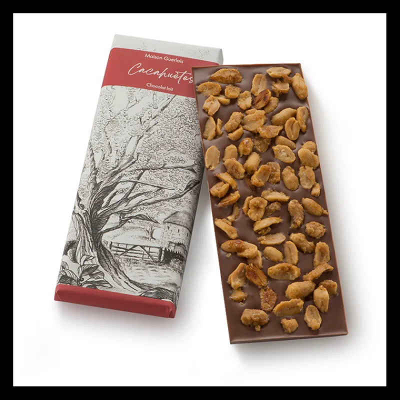 Le Chocolat<Vincent Guerlais Tablette chocolat lait Cacahuètes 41%,