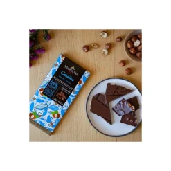 Les Ingrédients Du Pâtissier|Le Chocolat<VALRHONA Tablette chocolat noir Caraïbe & Noisettes 66%,
