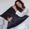 Les Accessoires|Housses De Couette, Parures<Emily's Pillow Taie d'Oreiller en Soie 65 x 65 cm Bleu Nuit,