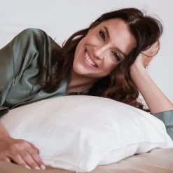 Les Accessoires|Housses De Couette, Parures<Emily's Pillow Taie d'Oreiller en Soie 65 x 65 cm Blanc,