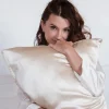 Les Accessoires|Housses De Couette, Parures<Emily's Pillow Taie d'Oreiller en Soie 51 x 76 cm Champagne,