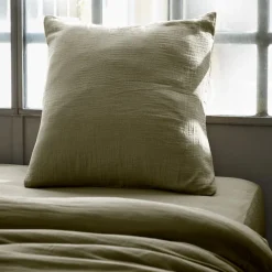 Housses De Couette, Parures<L'effet papillon Taie d'oreiller Gaze de coton Gaïa Romarin,