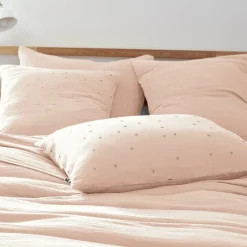 Housses De Couette, Parures<L'effet papillon Taie d'oreiller Gaze de coton Gaïa Chic Guimauve,