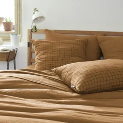 Housses De Couette, Parures<L'effet papillon Taie d'oreiller Gaze de coton Gaïa Mix Camel,