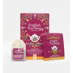 Les Thés Et Tisanes<English Tea Shop Thé Noir Bio Gingembre et Pêche 20 sachets,