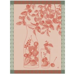 Torchons<LE JACQUARD Français Torchon Eaux de Fruits Rouges Cerise,
