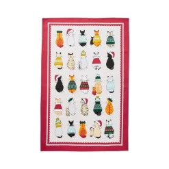 Torchons<Ulster Weavers Torchon en coton Christmas Cats in Waiting,