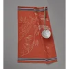 Torchons<Sylvie Thiriez Torchon jacquard Journée à la mer Orange,