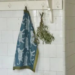 Torchons<Sylvie Thiriez Torchon jacquard Léo Céladon/Kaki,