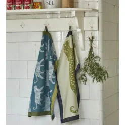 Torchons<Sylvie Thiriez Torchon jacquard Léo Céladon/Kaki,